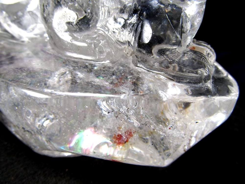 水晶 クリスタル 置物 クオーツ きつね彫刻