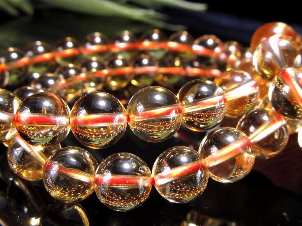 シトリン ファントム 幻影黄水晶 ブレスレット ブラジル産