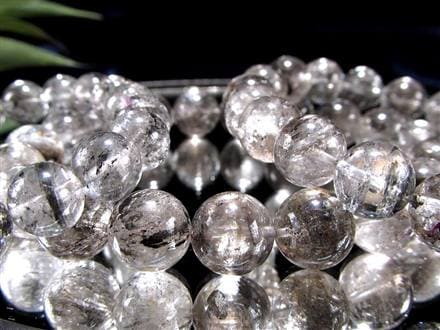 エレスチャルクォーツ 骸骨水晶 ブレスレット 水晶の最終形態 グラファイト