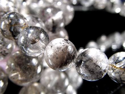 エレスチャルクォーツ 骸骨水晶 ブレスレット 水晶の最終形態 グラファイト