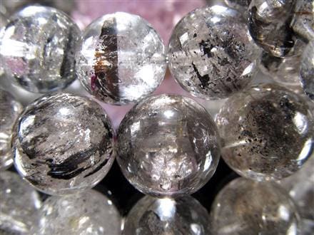 エレスチャルクォーツ 骸骨水晶 ブレスレット 水晶の最終形態 グラファイト