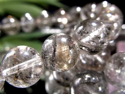 エレスチャルクォーツ 骸骨水晶 ブレスレット 水晶の最終形態 グラファイト