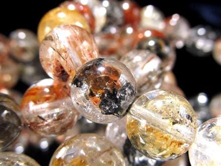エレスチャルクォーツ 骸骨水晶 ブレスレット ヒマラヤ産 ブラックエレスチャル