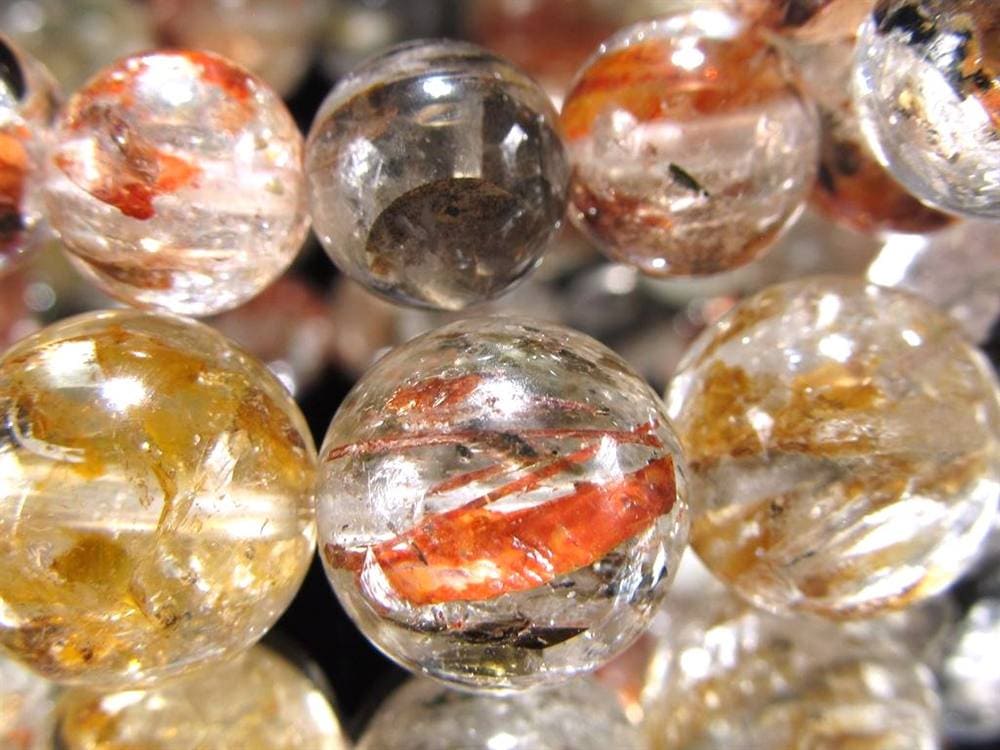 エレスチャルクォーツ 骸骨水晶 ブレスレット ヒマラヤ産 ブラックエレスチャル