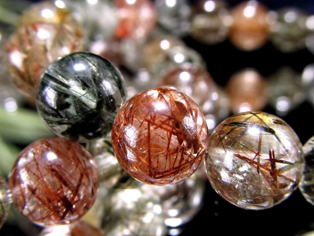 赤針 水晶 レッドルチル クォーツ ブレスレット