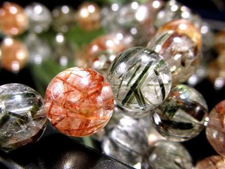 赤針 水晶 レッドルチル クォーツ ブレスレット