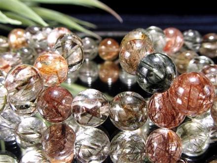 赤針 水晶 レッドルチル クォーツ ブレスレット