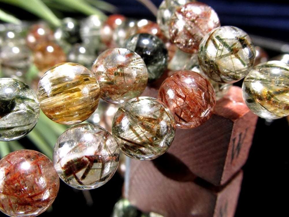 赤針 水晶 レッドルチル クォーツ ブレスレット