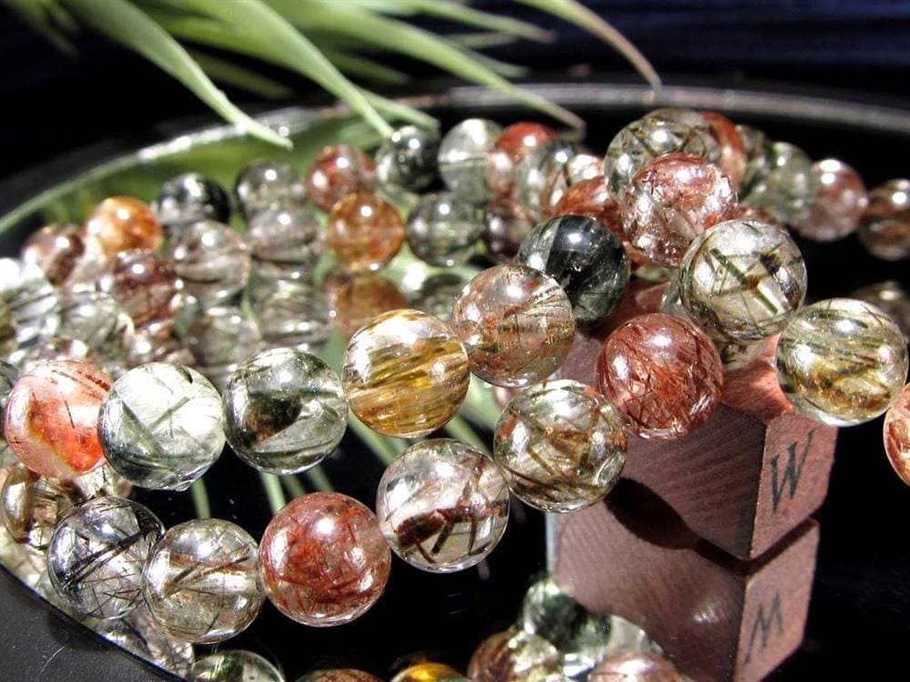 赤針 水晶 レッドルチル クォーツ ブレスレット