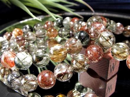 赤針 水晶 レッドルチル クォーツ ブレスレット