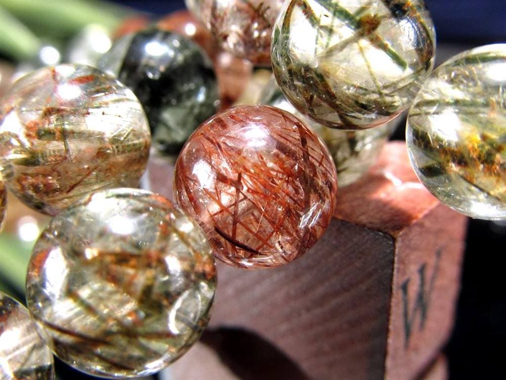 赤針 水晶 レッドルチル クォーツ ブレスレット