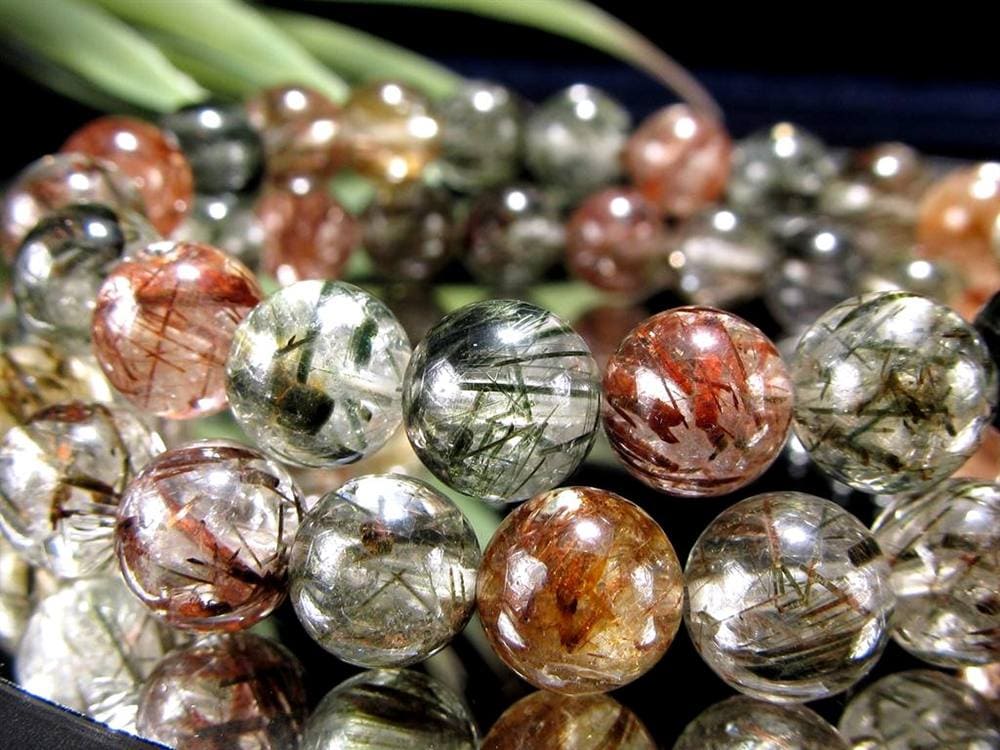 赤針 水晶 レッドルチル クォーツ ブレスレット