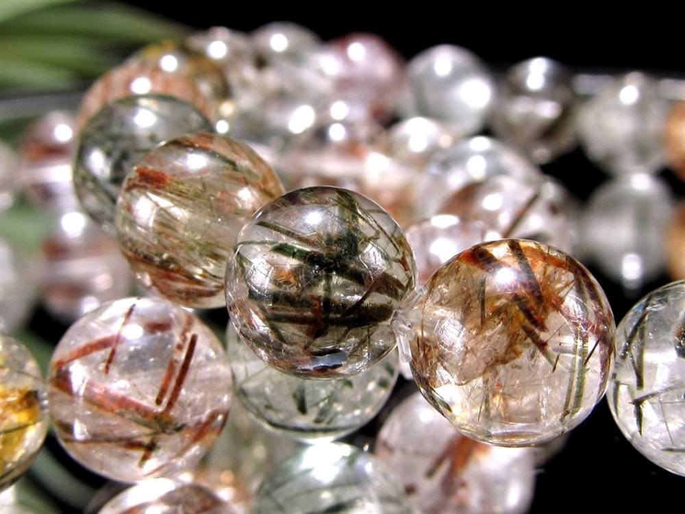 ルチルクォーツ ブレスレット MIXルチル 金紅石入り水晶 ルチレイテッドクォーツ