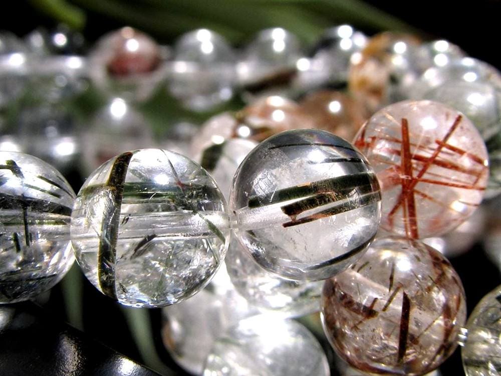ルチルクォーツ ブレスレット MIXルチル 金紅石入り水晶 ルチレイテッドクォーツ