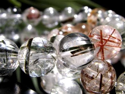 ルチルクォーツ ブレスレット MIXルチル 金紅石入り水晶 ルチレイテッドクォーツ