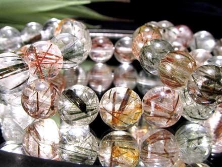 ルチルクォーツ ブレスレット MIXルチル 金紅石入り水晶 ルチレイテッドクォーツ