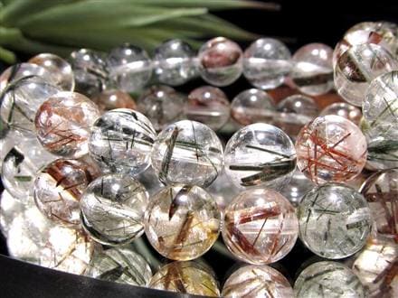 ルチルクォーツ ブレスレット MIXルチル 金紅石入り水晶 ルチレイテッドクォーツ