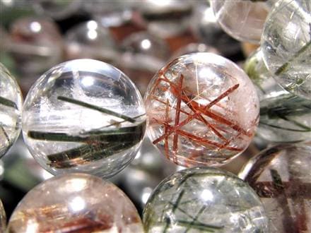 ルチルクォーツ ブレスレット MIXルチル 金紅石入り水晶 ルチレイテッドクォーツ