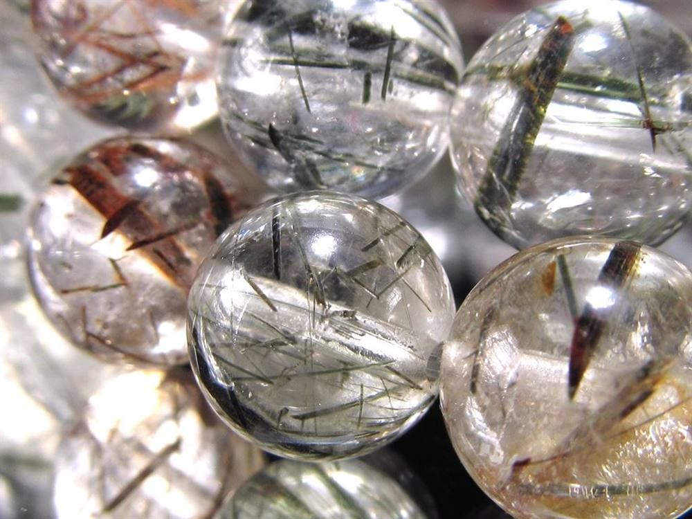 ルチルクォーツ ブレスレット MIXルチル 金紅石入り水晶 ルチレイテッドクォーツ