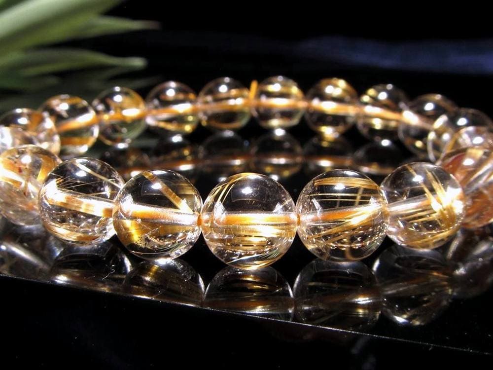 ゴールドルチル ブレスレット タイチン 金針水晶 天然石