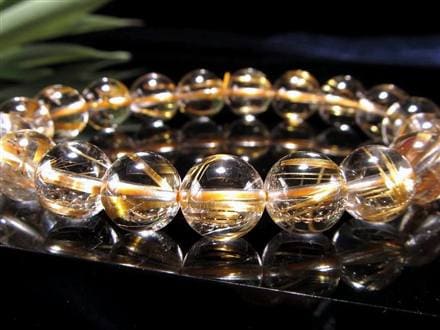ゴールドルチル ブレスレット タイチン 金針水晶 天然石