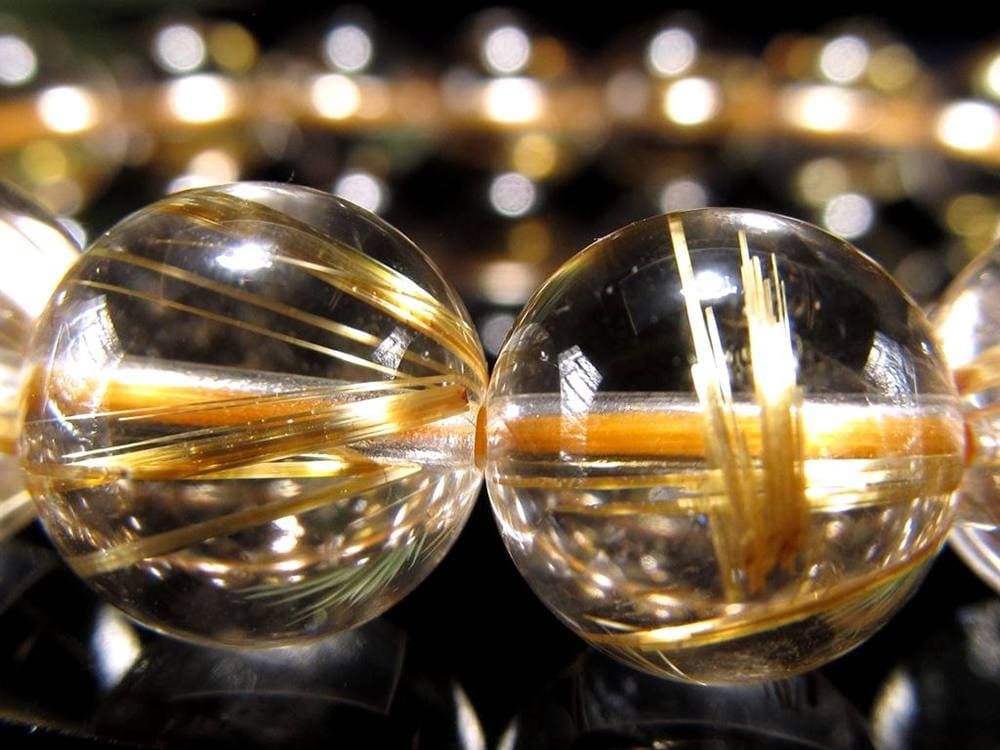 ゴールドルチル ブレスレット タイチン 金針水晶 天然石