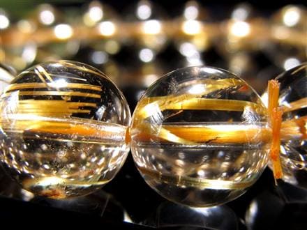 ゴールドルチル ブレスレット タイチン 金針水晶 天然石