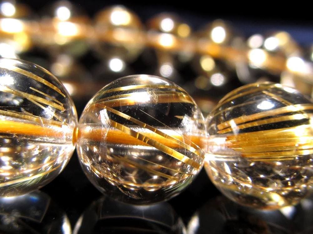 ゴールドルチル ブレスレット タイチン 金針水晶 天然石