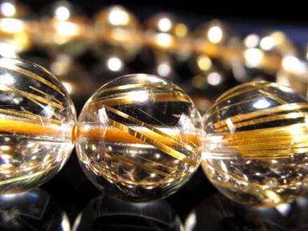 ゴールドルチル ブレスレット タイチン 金針水晶 天然石