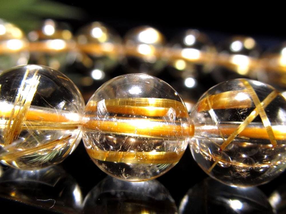 ゴールドルチル ブレスレット タイチン 金針水晶 天然石