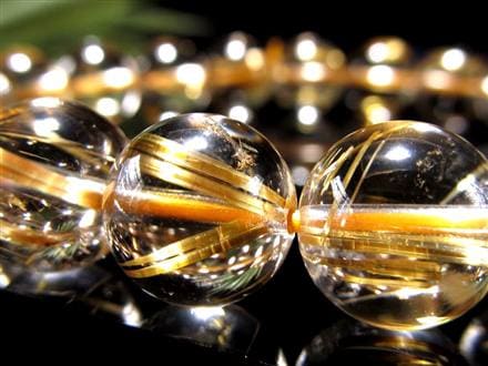 ゴールドルチル ブレスレット タイチン 金針水晶 天然石