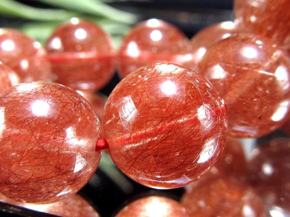 レッド ブラウン ルチルクォーツ ブレスレット ルチルレイテッドクォーツ