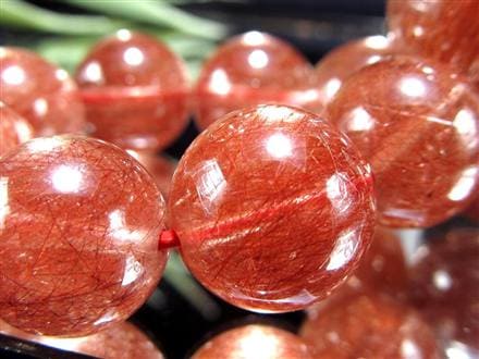 レッド ブラウン ルチルクォーツ ブレスレット ルチルレイテッドクォーツ