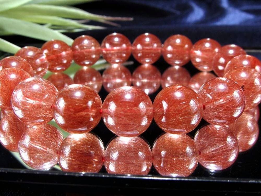 レッド ブラウン ルチルクォーツ ブレスレット ルチルレイテッドクォーツ