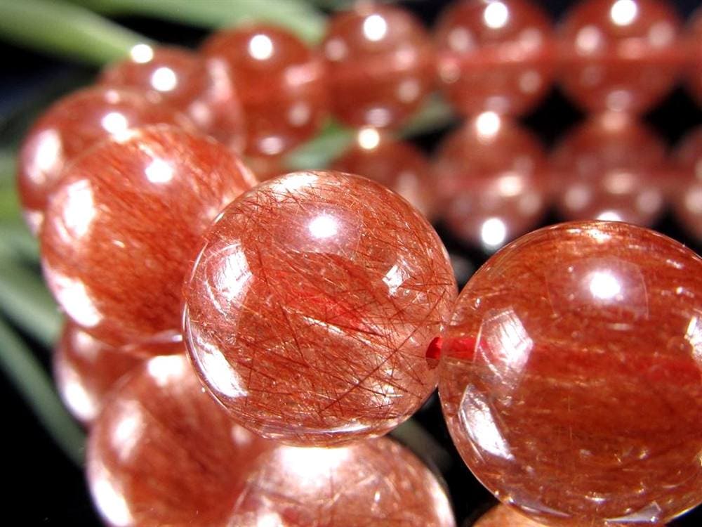 レッド ブラウン ルチルクォーツ ブレスレット ルチルレイテッドクォーツ