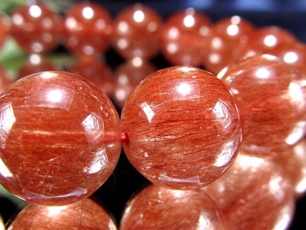 レッド ブラウン ルチルクォーツ ブレスレット ルチルレイテッドクォーツ