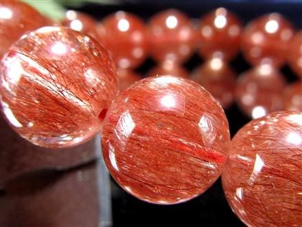 レッド ブラウン ルチルクォーツ ブレスレット ルチルレイテッドクォーツ