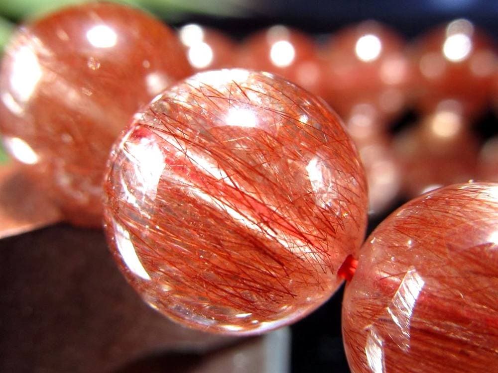 レッド ブラウン ルチルクォーツ ブレスレット ルチルレイテッドクォーツ