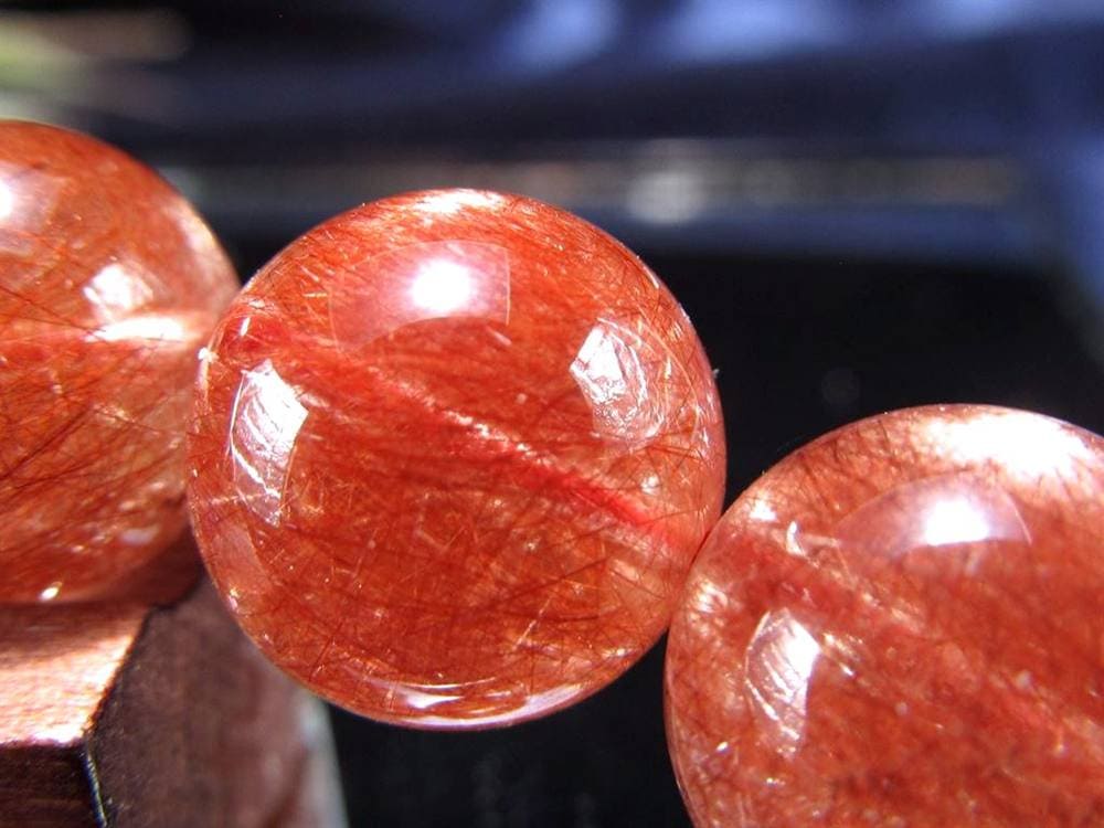 レッド ブラウン ルチルクォーツ ブレスレット ルチルレイテッドクォーツ