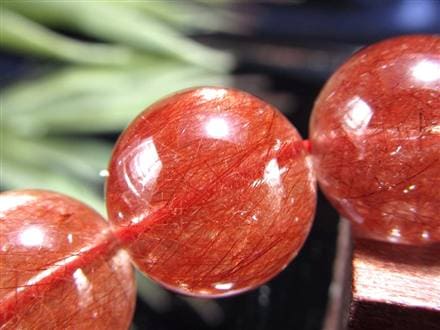 レッド ブラウン ルチルクォーツ ブレスレット ルチルレイテッドクォーツ