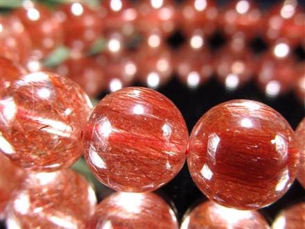 レッド ブラウン ルチルクォーツ ブレスレット ルチルレイテッドクォーツ