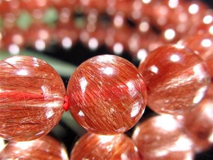 レッド ブラウン ルチルクォーツ ブレスレット ルチルレイテッドクォーツ