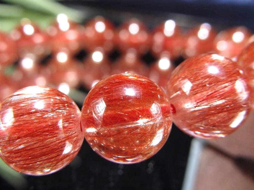 レッド ブラウン ルチルクォーツ ブレスレット ルチルレイテッドクォーツ