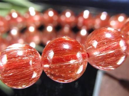 レッド ブラウン ルチルクォーツ ブレスレット ルチルレイテッドクォーツ