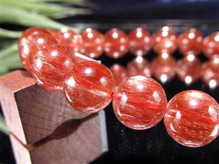 レッド ブラウン ルチルクォーツ ブレスレット ルチルレイテッドクォーツ