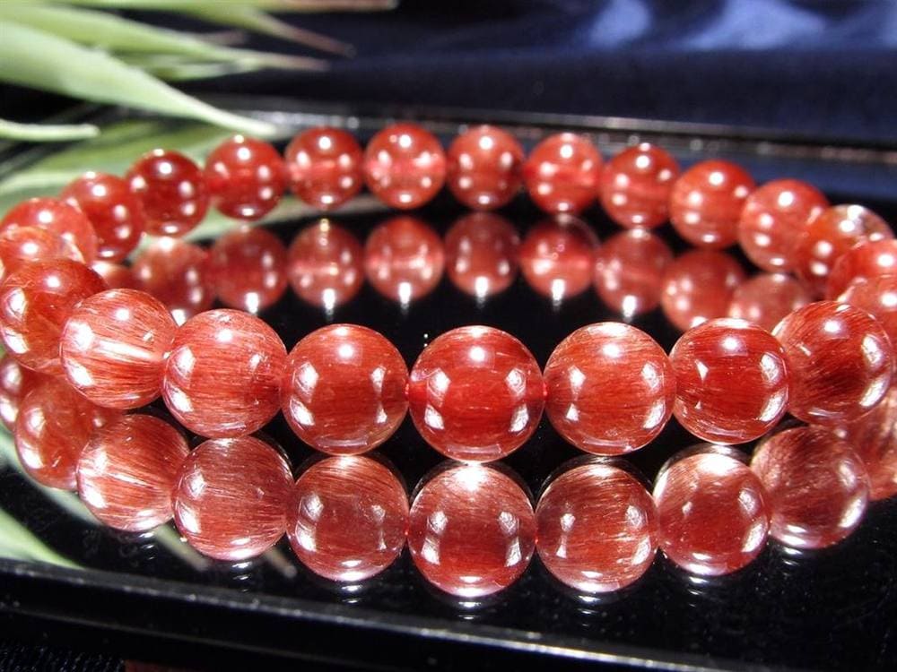 レッド ブラウン ルチルクォーツ ブレスレット ルチルレイテッドクォーツ