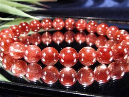レッド ブラウン ルチルクォーツ ブレスレット ルチルレイテッドクォーツ