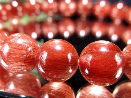 レッド ブラウン ルチルクォーツ ブレスレット ルチルレイテッドクォーツ