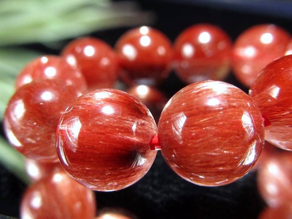 レッド ブラウン ルチルクォーツ ブレスレット ルチルレイテッドクォーツ