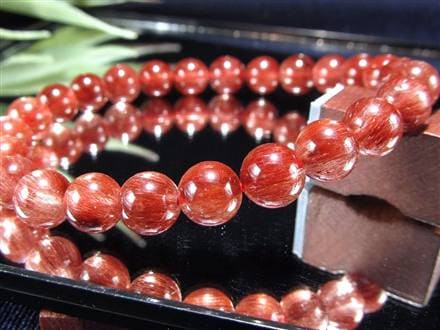 レッド ブラウン ルチルクォーツ ブレスレット ルチルレイテッドクォーツ